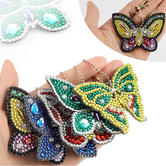 👀4/$25 DIY Diamond Painting Crystal Tulip Keychain/Purse Charm Kit Complete - Picture 7 of 7